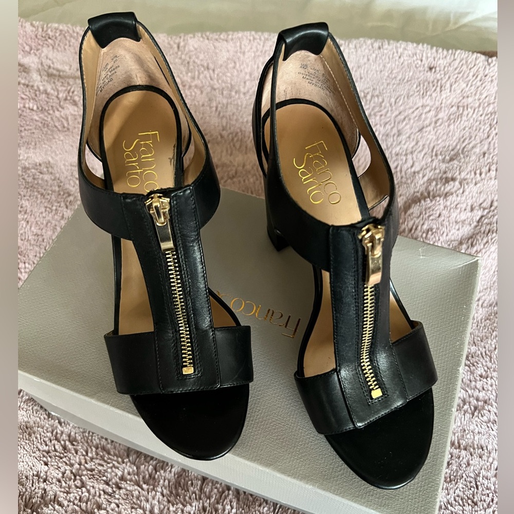 Franco Sarto “Myriad” Block Heeled Sandals